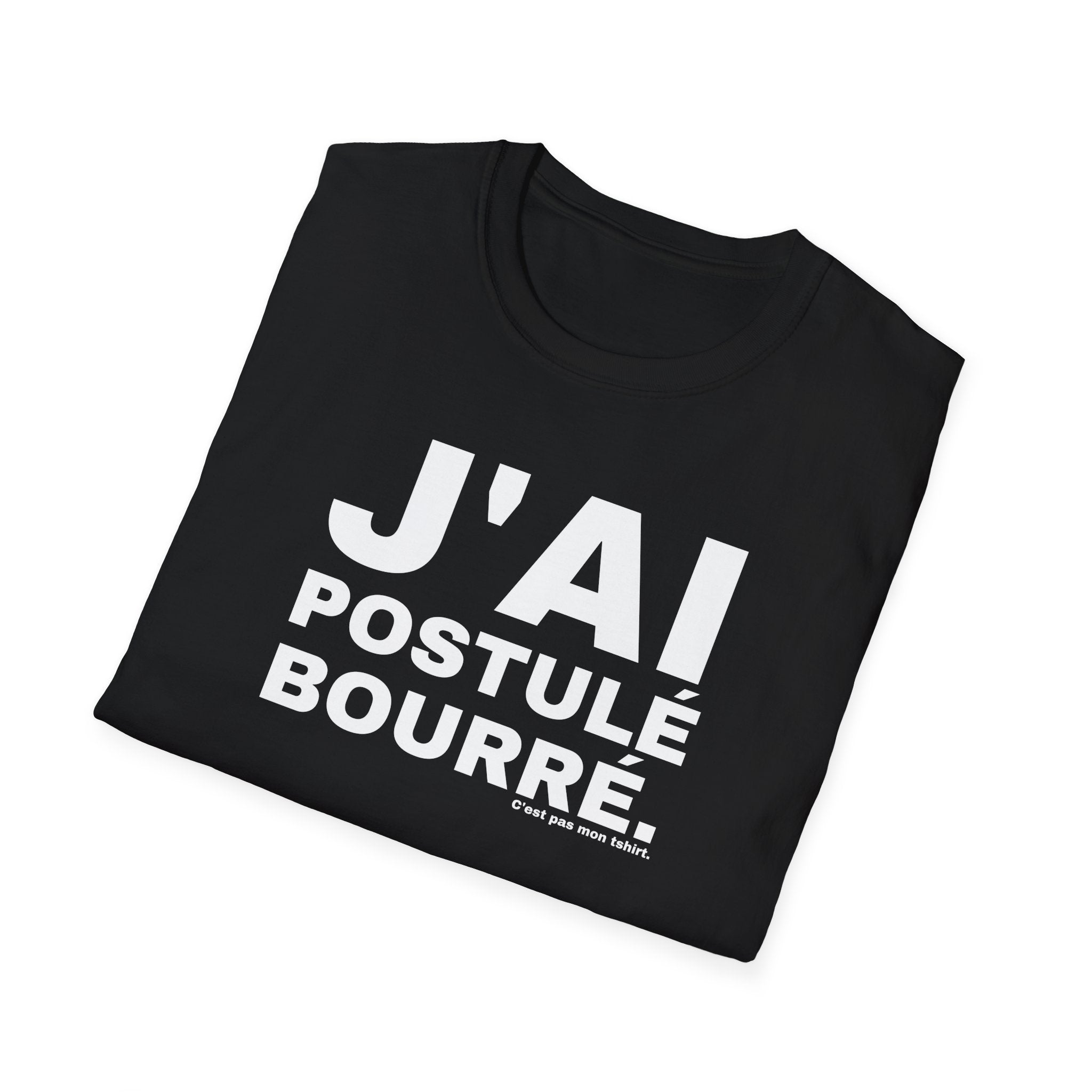 J'AI POSTULÉ BOURRÉ.