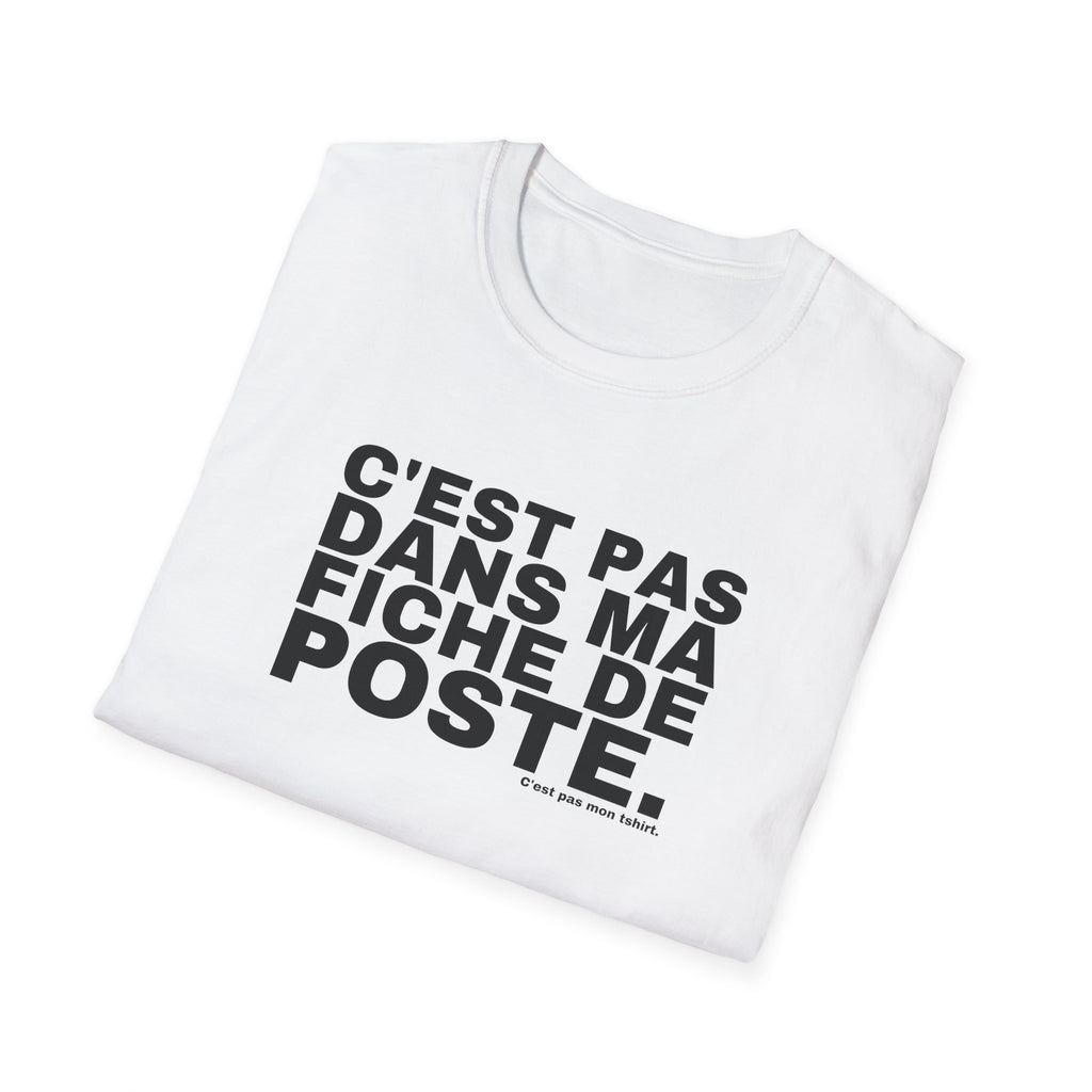 C'EST PAS DANS MA FICHE DE POSTE.