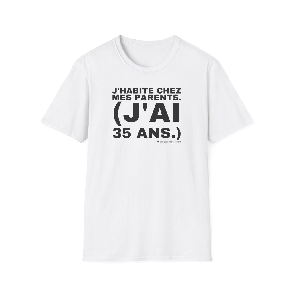 J'HABITE CHEZ MES PARENTS. (J'AI 35 ANS.)